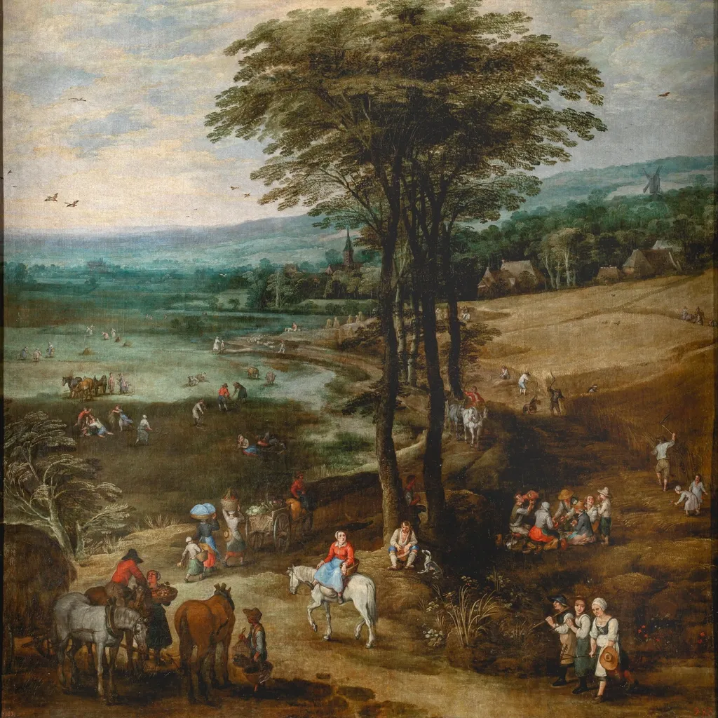 Country Life, by Jan Brueghel, the elder, oil, 1620