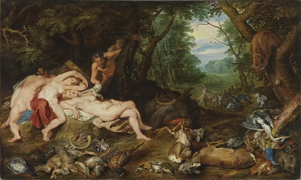 Diana and the sleeping nymphs, by Jan Brueghel, the elder