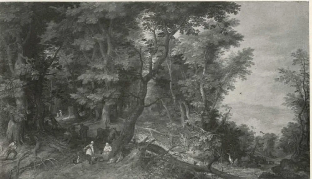 Forest Landscape (The Rest on the Flight into Egypt), by Jan Brueghel, the elder, oil, 1607