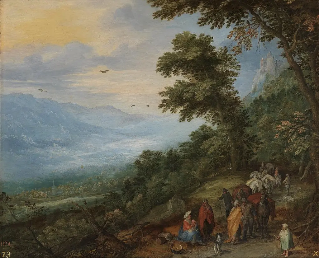 Gypsy Gathering in a Wood, by Jan Brueghel, the elder