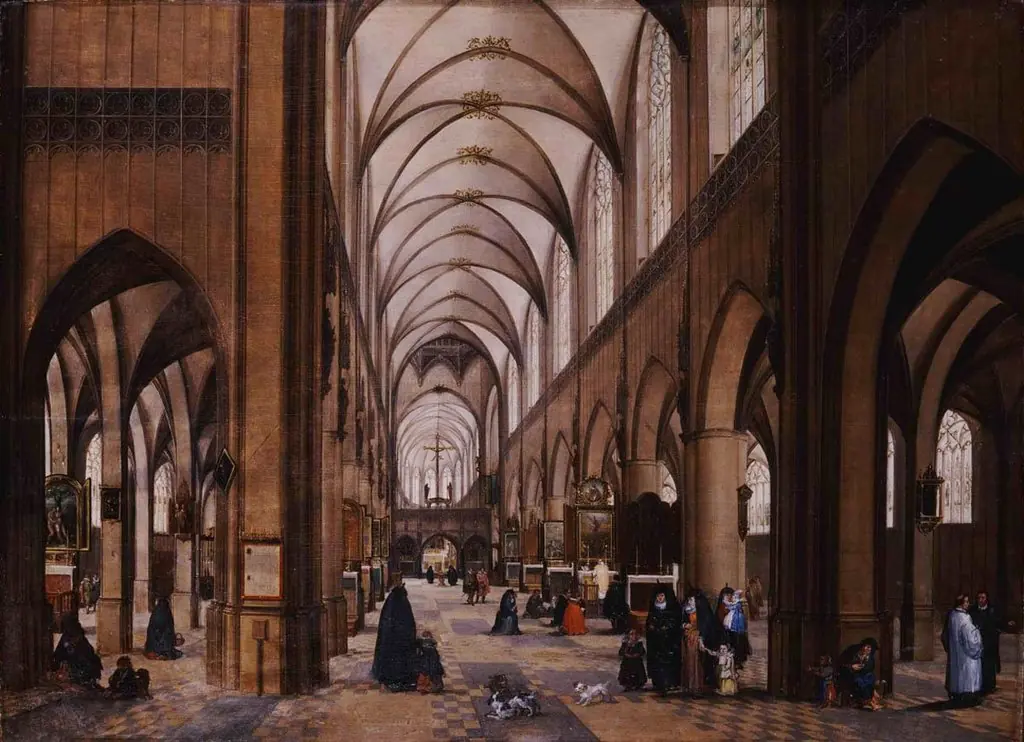 Interior of the Antwerp Cathedral, by Jan Brueghel, the elder