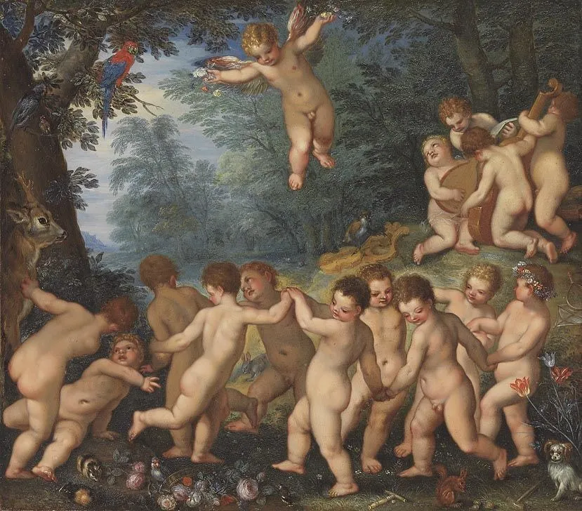 Ring of Children, by Jan Brueghel, the elder, oil, 1600