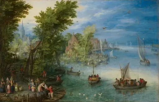 River Landscape, by Jan Brueghel the Elder