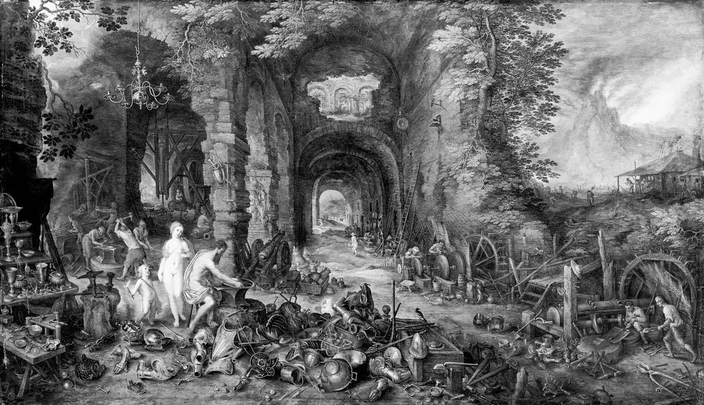 The forge of the volcano, by Jan Brueghel, the elder