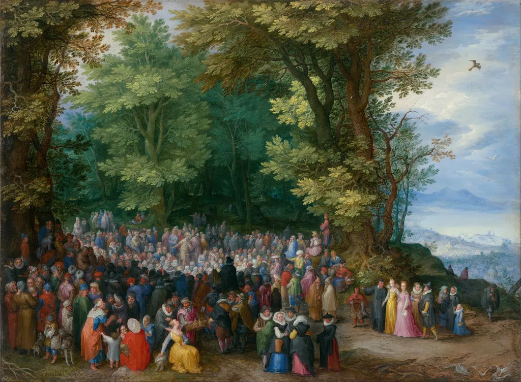The Sermon on the Mount, by Jan Brueghel, the elder, oil, 1600