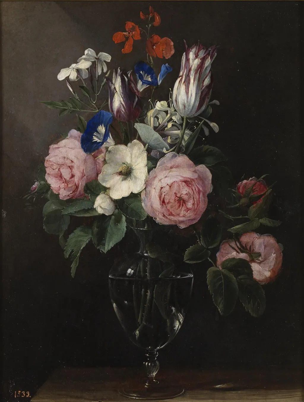 Vase of Flowers, by Jan Brueghel, the elder, oil, 1600