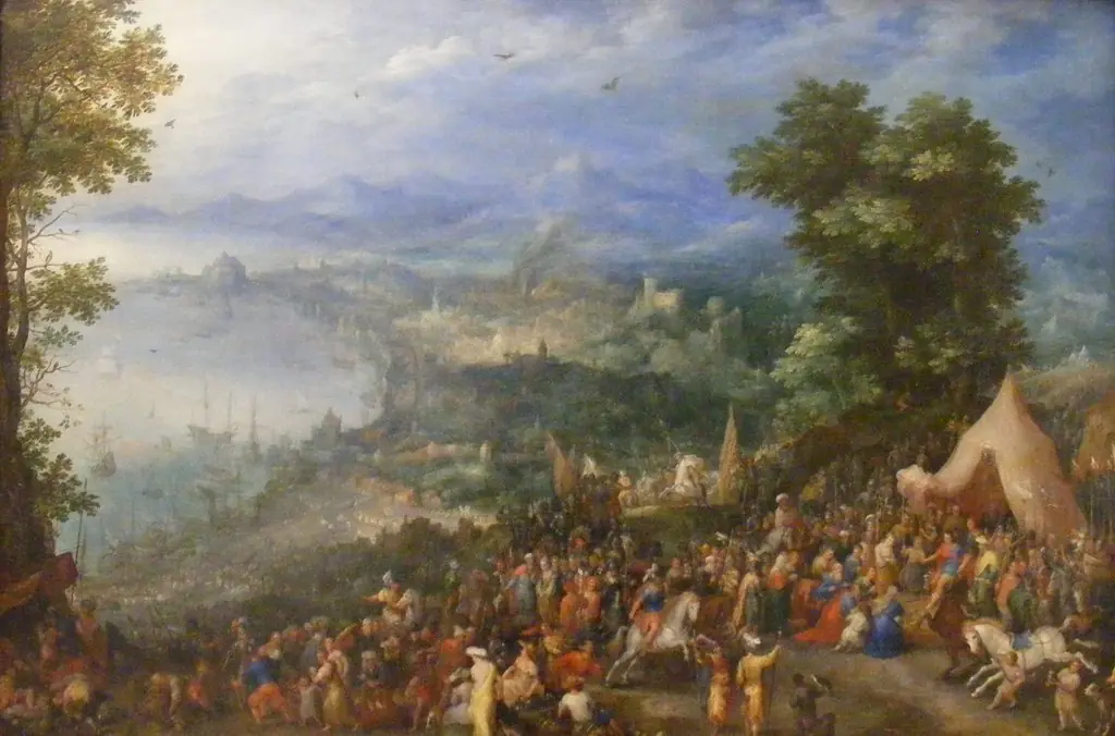 View of a Port city, by Jan Brueghel, the elder