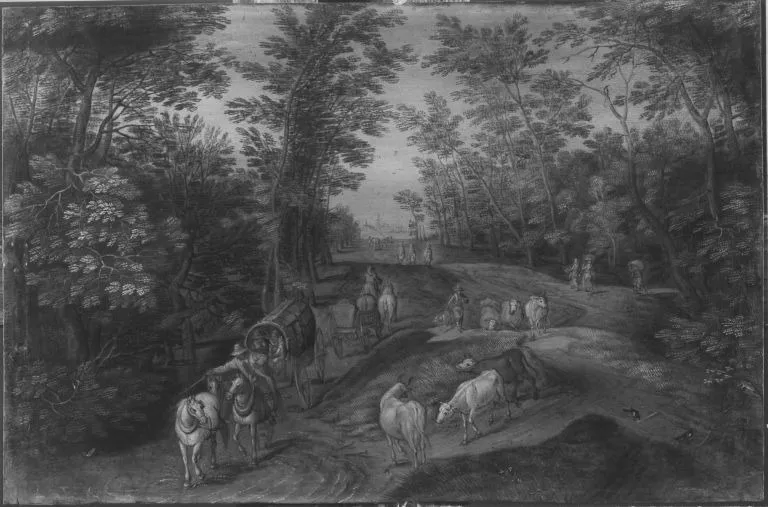Waldlandschaft (Art des), by Jan Brueghel, the elder, unspecified, 1598
