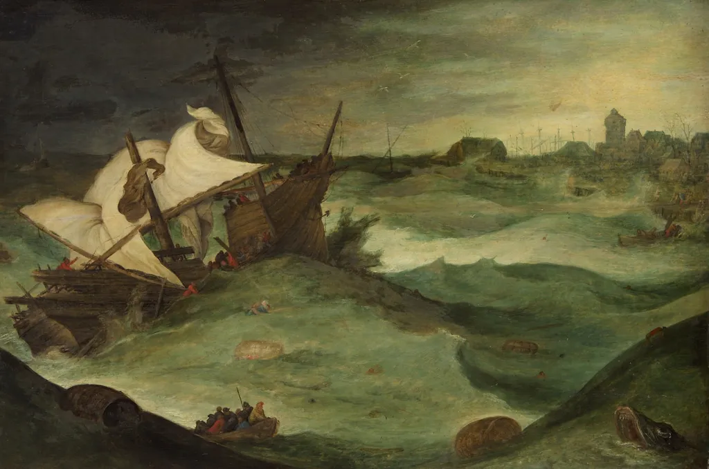 Storm at sea, by Jan Brueghel the Younger, unspecified, 1627