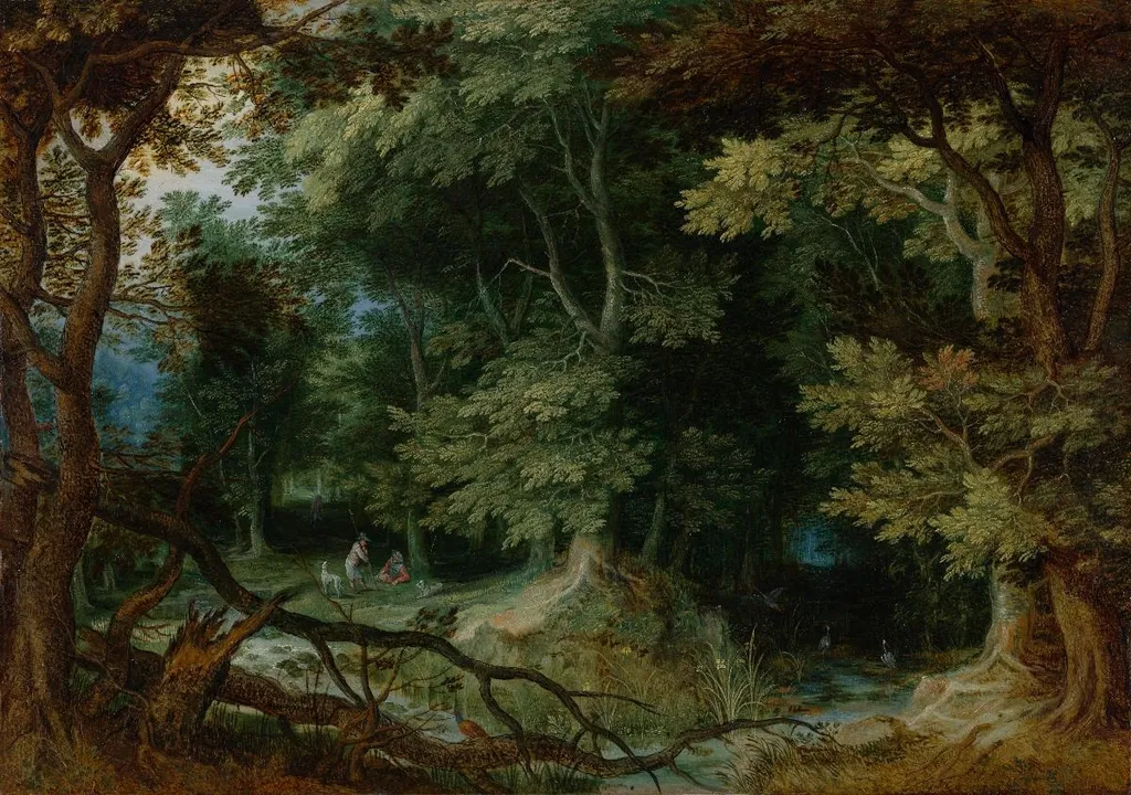 Waldinneres, by Jan Brueghel the Younger, oil, 1605