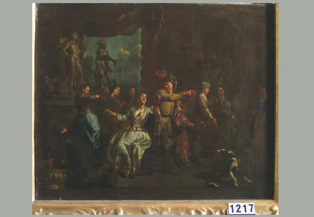 Petrecere cu dans (pandant: Petrecere), by Jan Carel Vierpeyl