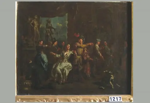Petrecere cu dans (pandant: Petrecere), by Jan Carel Vierpeyl