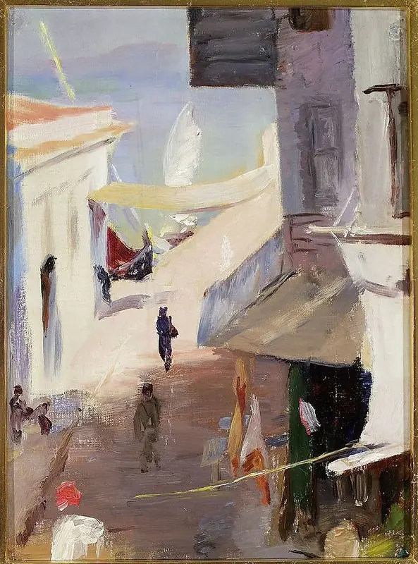 Alleyway in the port by the harbour. From the journey to Constantinople, by Jan Ciągliński