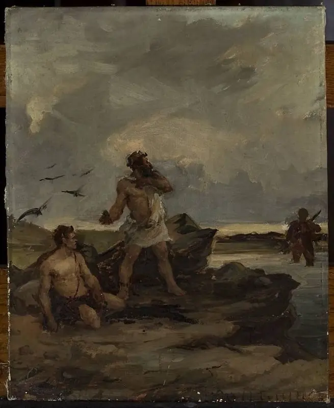 Brother robbers, sketch for a painting, by Jan Ciągliński