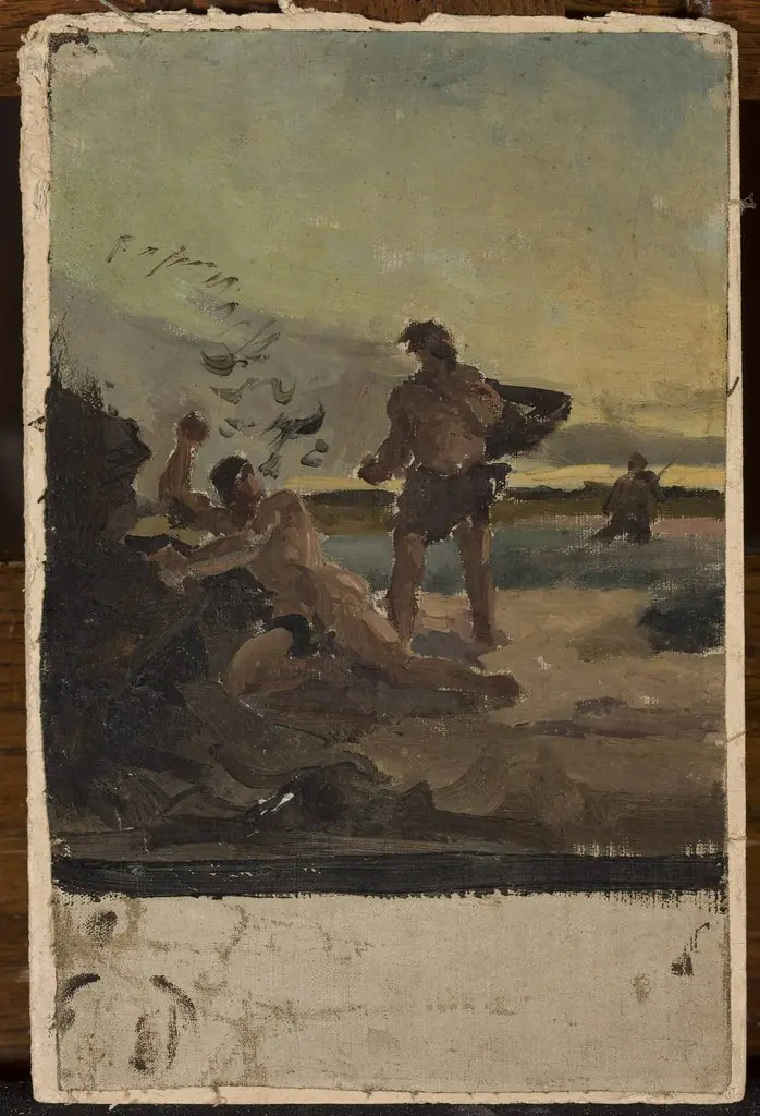 Brother robbers, sketch for a painting, by Jan Ciągliński