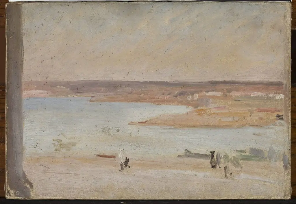 Desert landscape with a river, by Jan Ciągliński