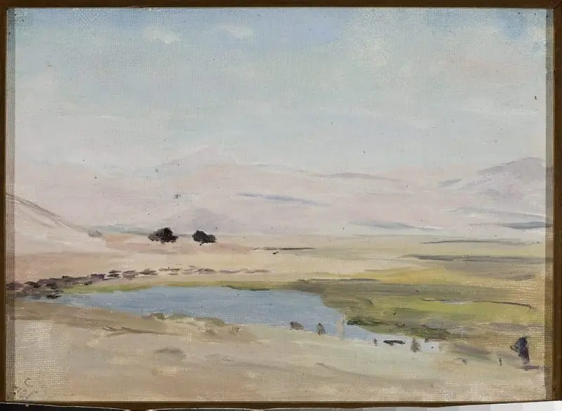 Desert near the Dead Sea. From the journey to Palestine, by Jan Ciągliński