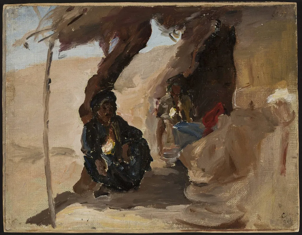Desert - Resting in the desert. From the journey to Palestine, by Jan Ciągliński, unspecified, 1901