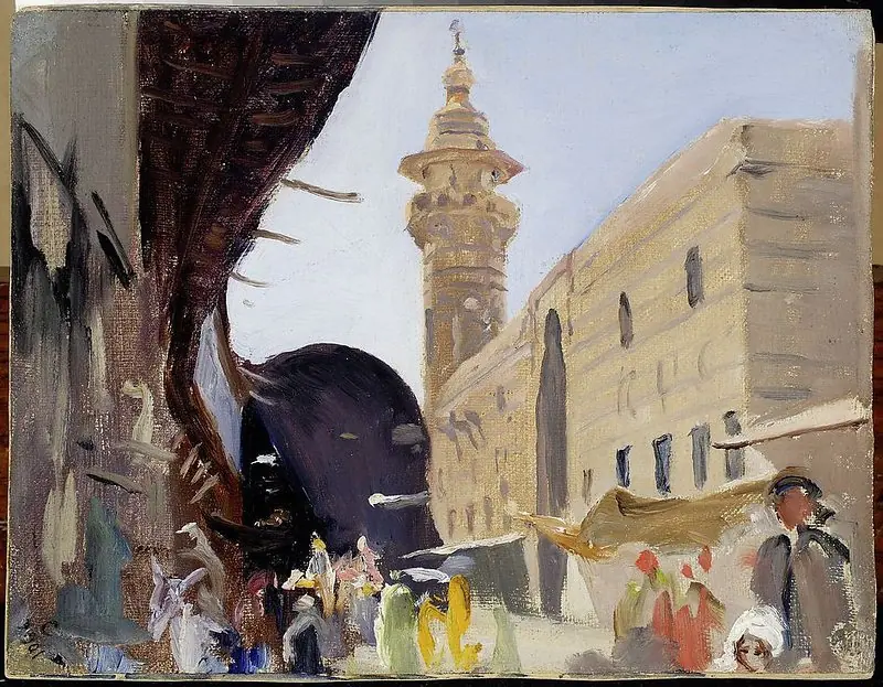 Entry to the bazaar in Damascus. From the journey to Palestine, by Jan Ciągliński