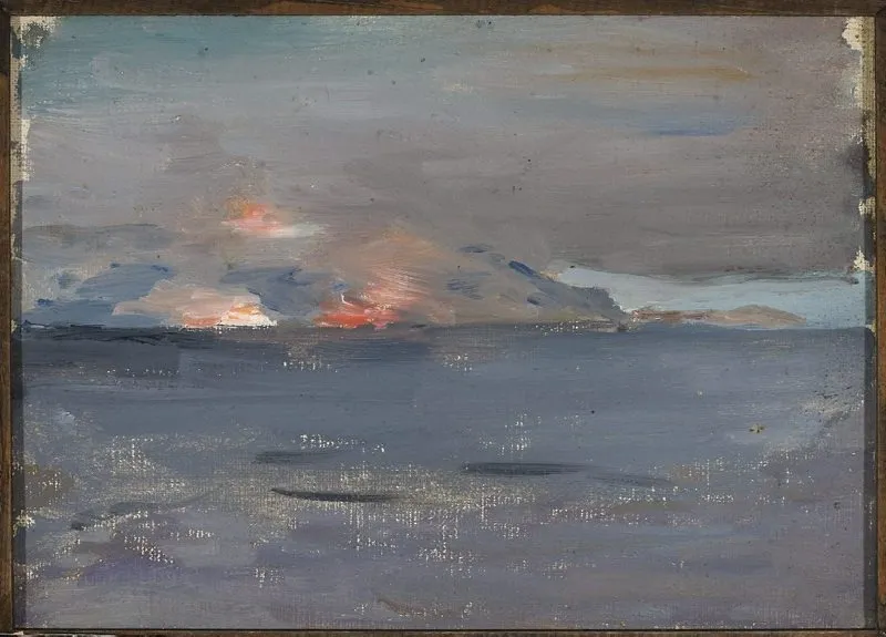 Fires from a ship. From the journey to Palestine, by Jan Ciągliński, unspecified, 1901