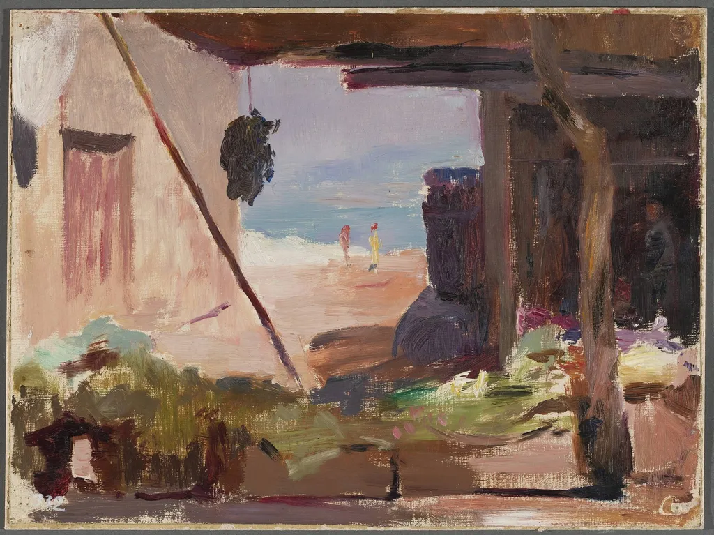 Fragment of buildings at the seaside. From the journey to Constantinople, by Jan Ciągliński, unspecified, 1897
