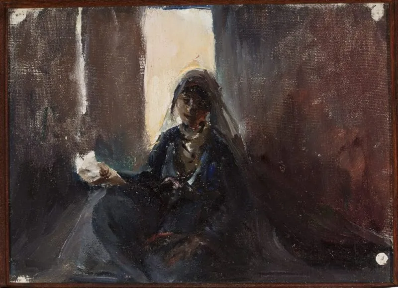 From the first stop in the desert. From the journey to Palestine, by Jan Ciągliński, unspecified, 1901