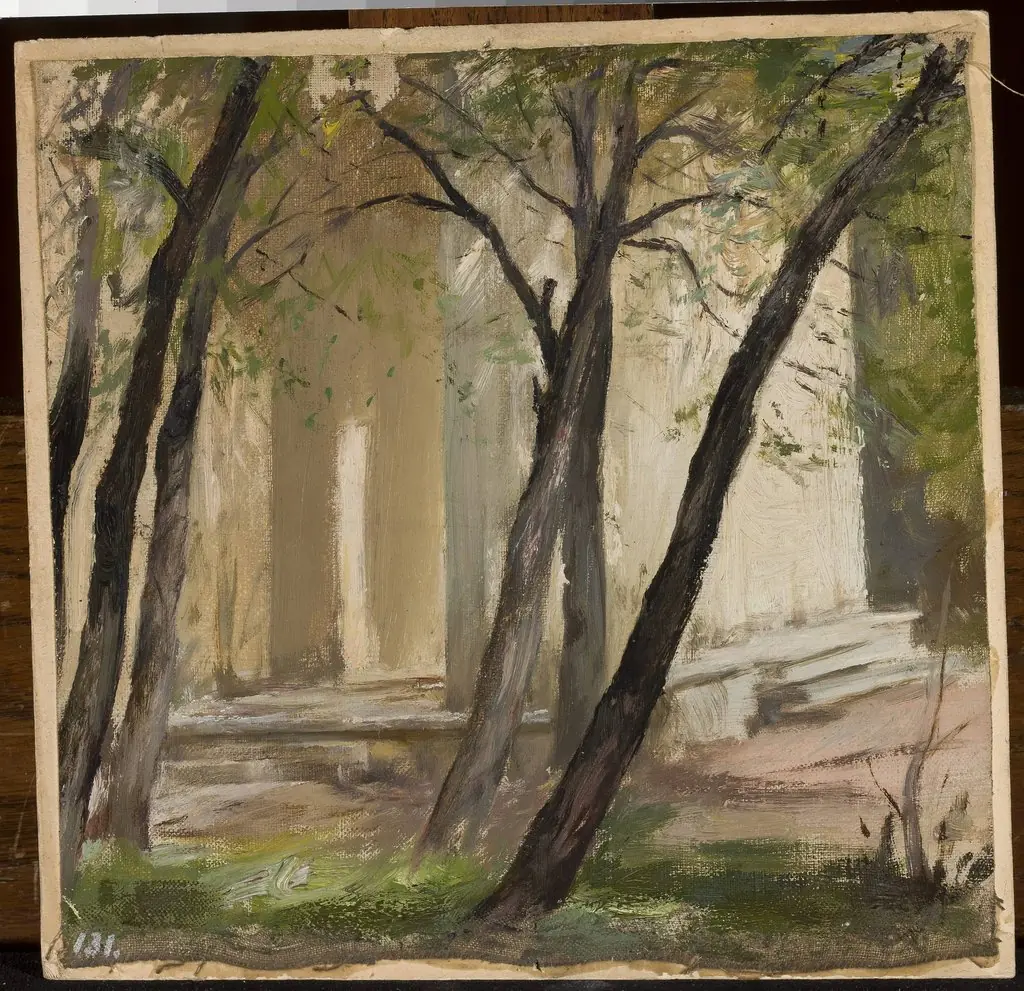 Garden of the Academy of Fine Arts in Petersburg, by Jan Ciągliński