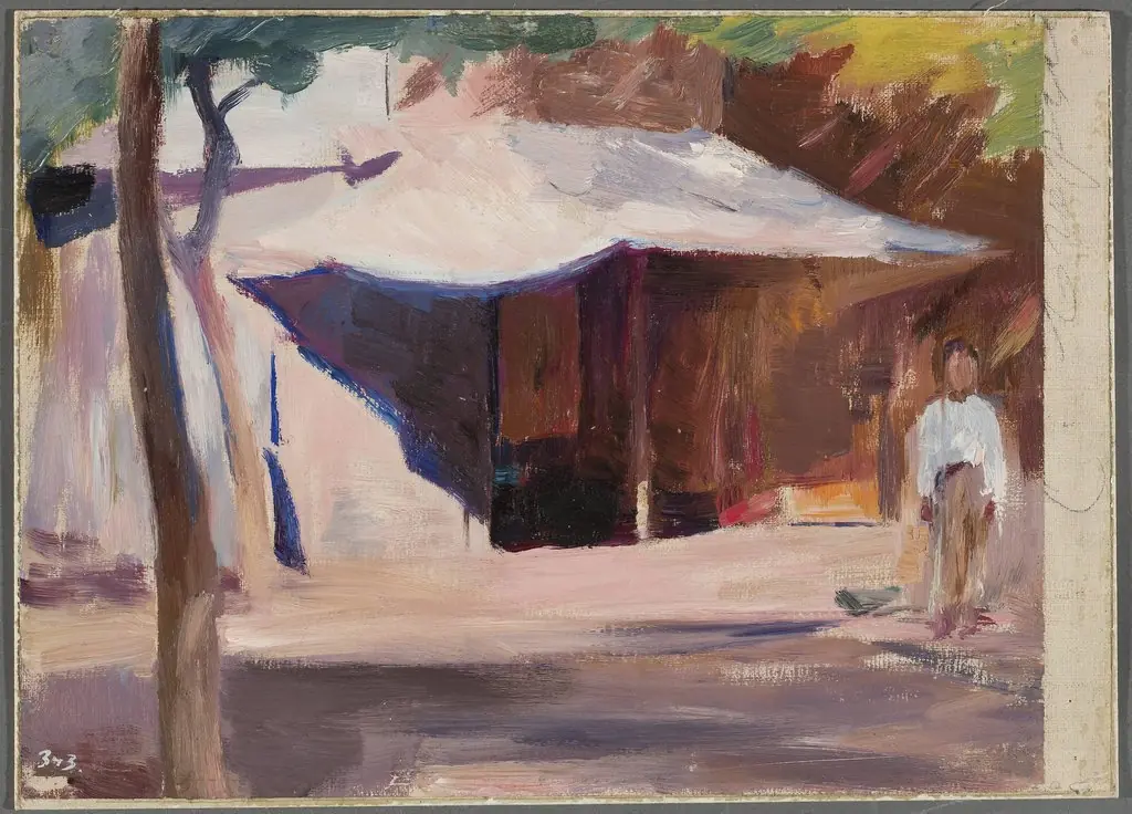 In front of a house. From the journey to Constantinople, by Jan Ciągliński