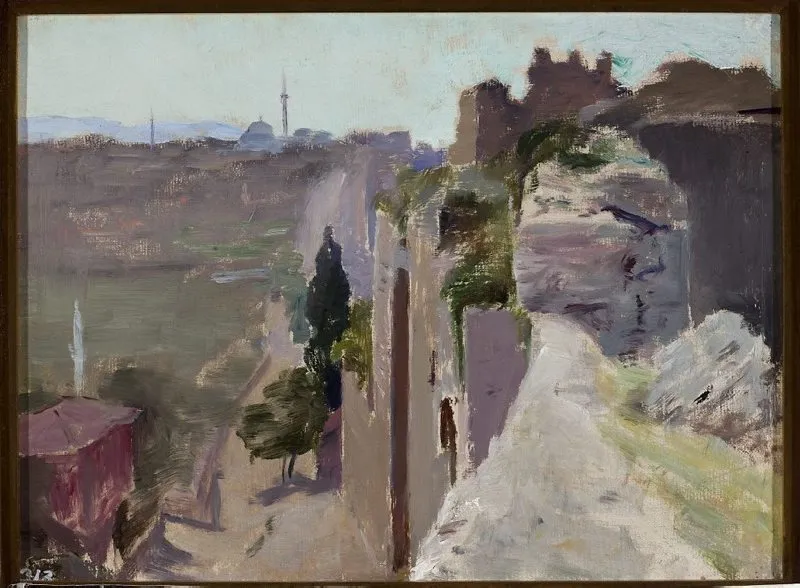 Justinian's wall. From the journey to Constantinople, by Jan Ciągliński, unspecified, 1897