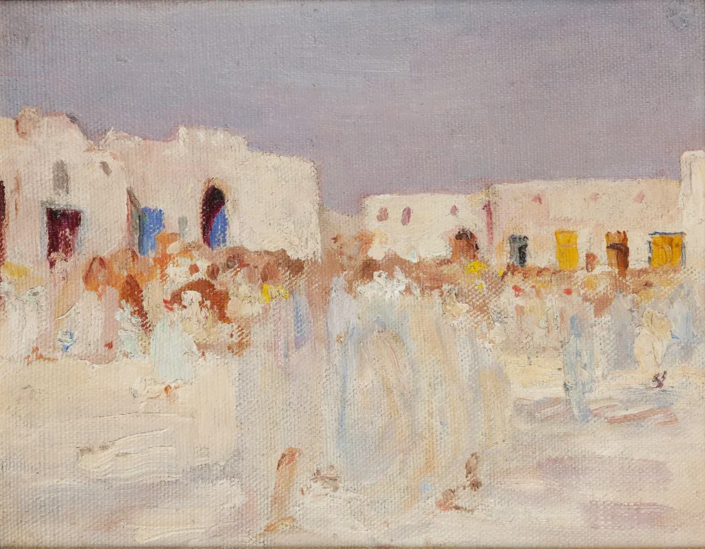 Kairouan (At a Bazaar), by Jan Ciągliński, unspecified, 1911