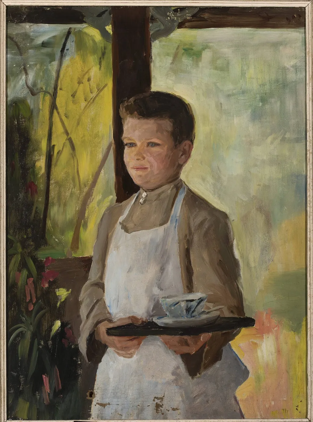 Little cook, by Jan Ciągliński, oil, 1895