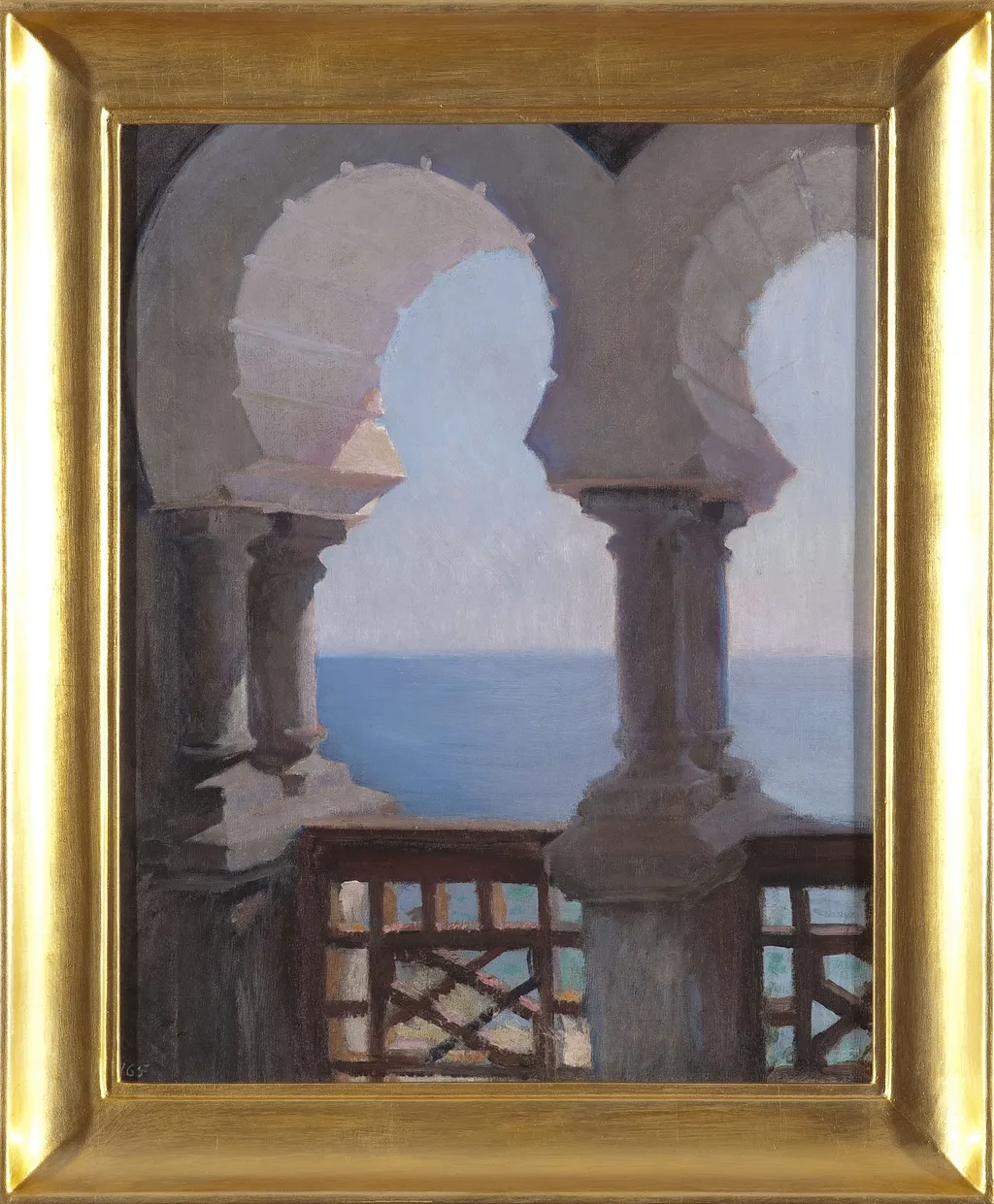 Moorish porch of the Bakhchi-Dere villa in Yalta. From the journey to Crimea, by Jan Ciągliński, oil, 1894
