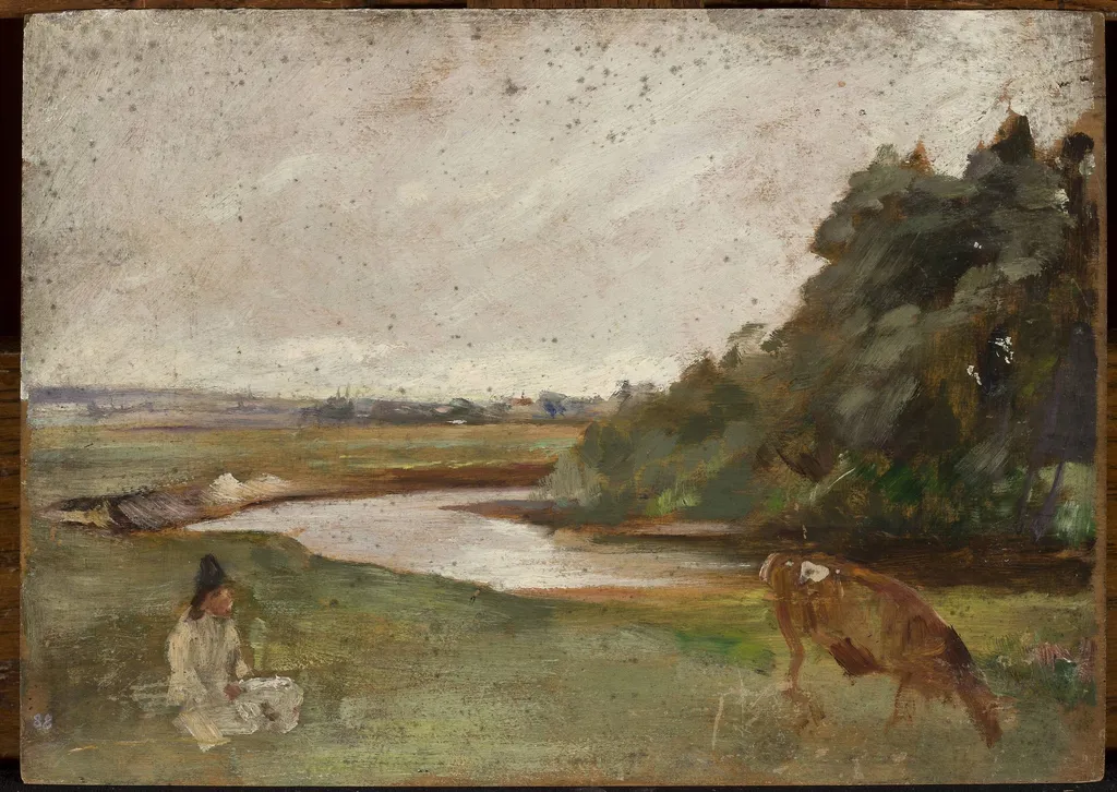 Ogonowice in the region of Radom, by Jan Ciągliński, oil, 1895