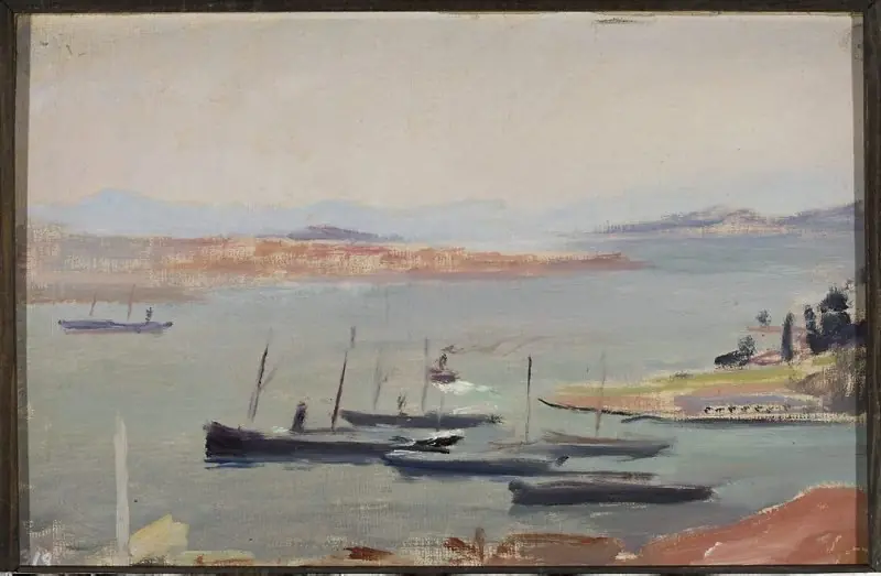 On a ship, at the entry to Bosporus. From the journey to Constantinople, by Jan Ciągliński