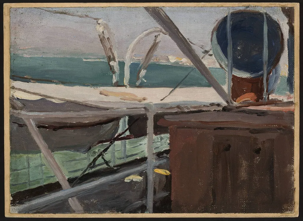 On the ship “Odessa” Fliegende Hollender. From the journey to Palestine, by Jan Ciągliński, unspecified, 1901