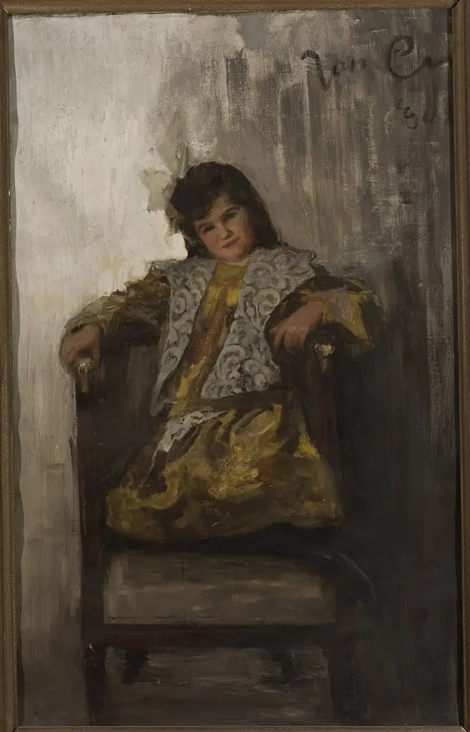 Portrait of a girl, daughter of Mrs. Sachar, by Jan Ciągliński