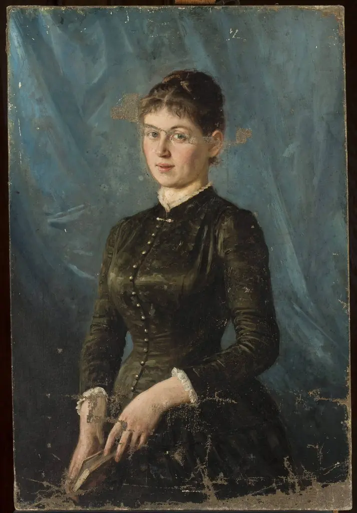 Portrait of a young lady, by Jan Ciągliński