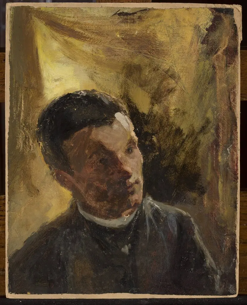 Portrait of Alexander Lensky (1847–1908), Russian artist, by Jan Ciągliński