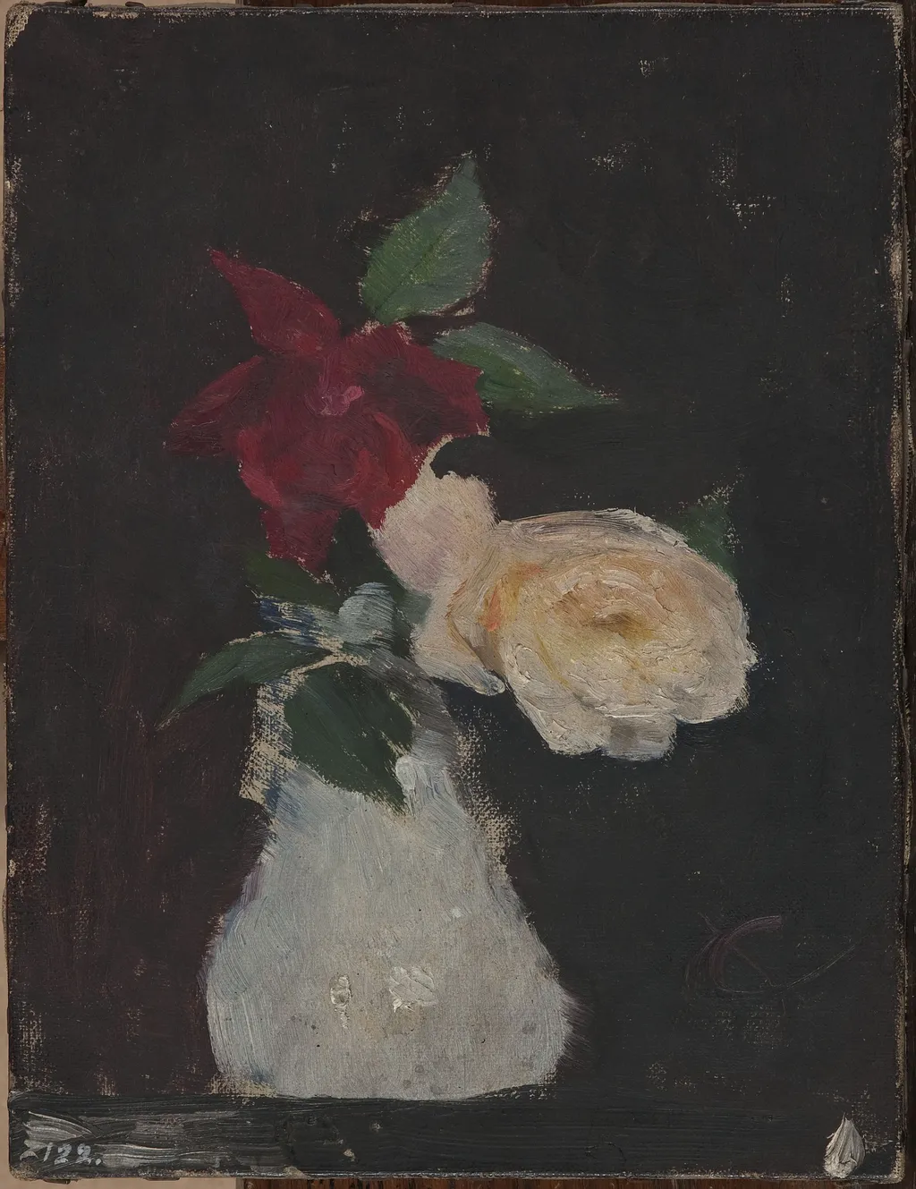 Roses in a vase, by Jan Ciągliński, oil, 1889