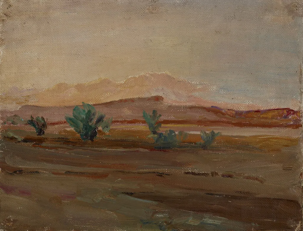 Sahara (Desert after a Rain), by Jan Ciągliński, oil, 1909