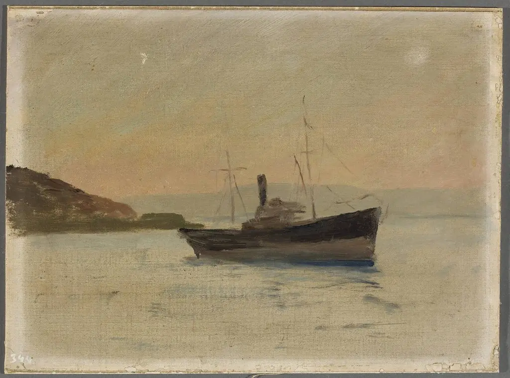 Ship on the Black Sea. From the journey to Constantinople, by Jan Ciągliński