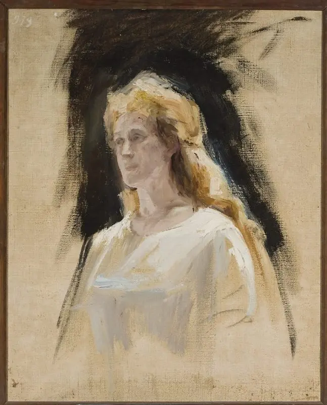 Sieglinde, sketch for the portrait of Adelajda Bolska, actress, by Jan Ciągliński