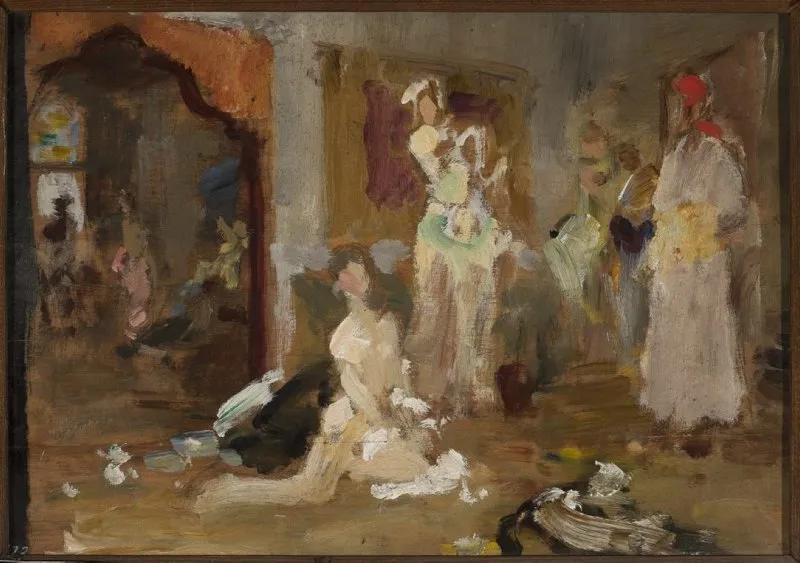 Sketch for the painting “Potocka in Bakhchisaray”, by Jan Ciągliński, oil, 1900