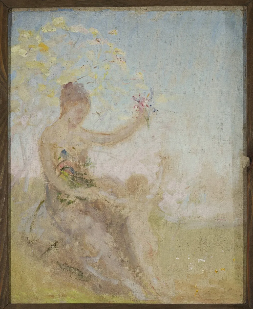 Sketch for the panel “Springtime” for the Bakhchi-Dere villa in Yalta, by Jan Ciągliński, unspecified, 1900