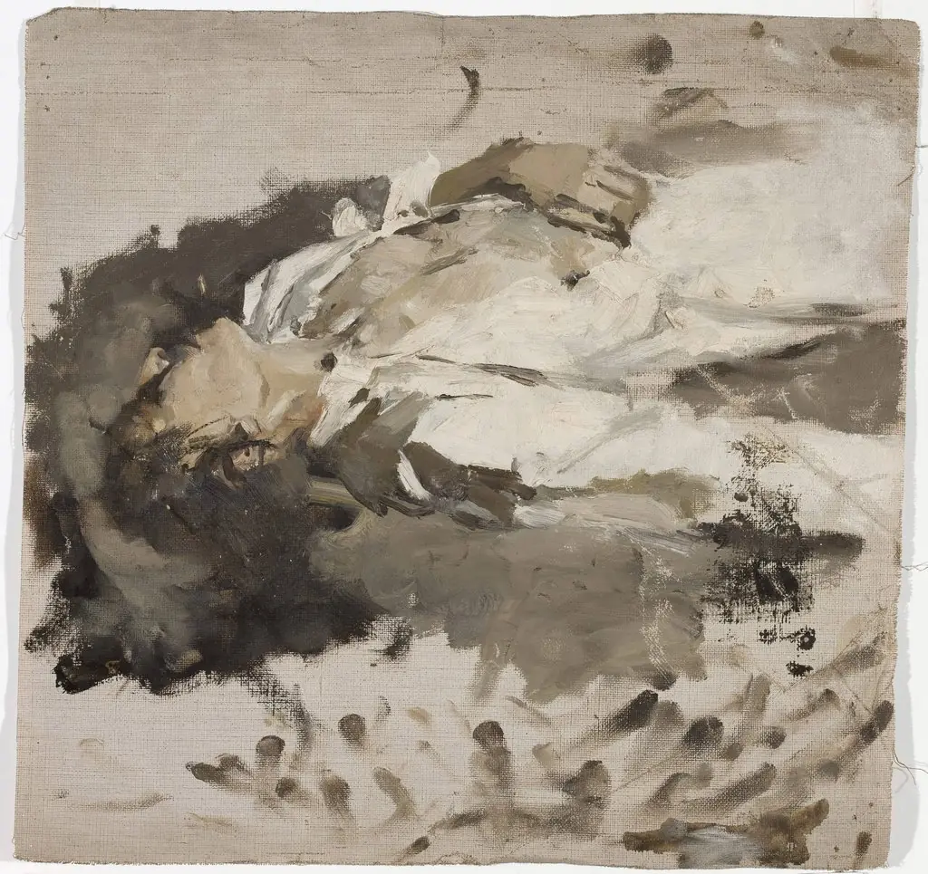 Sketch of a woman in white clothes, by Jan Ciągliński