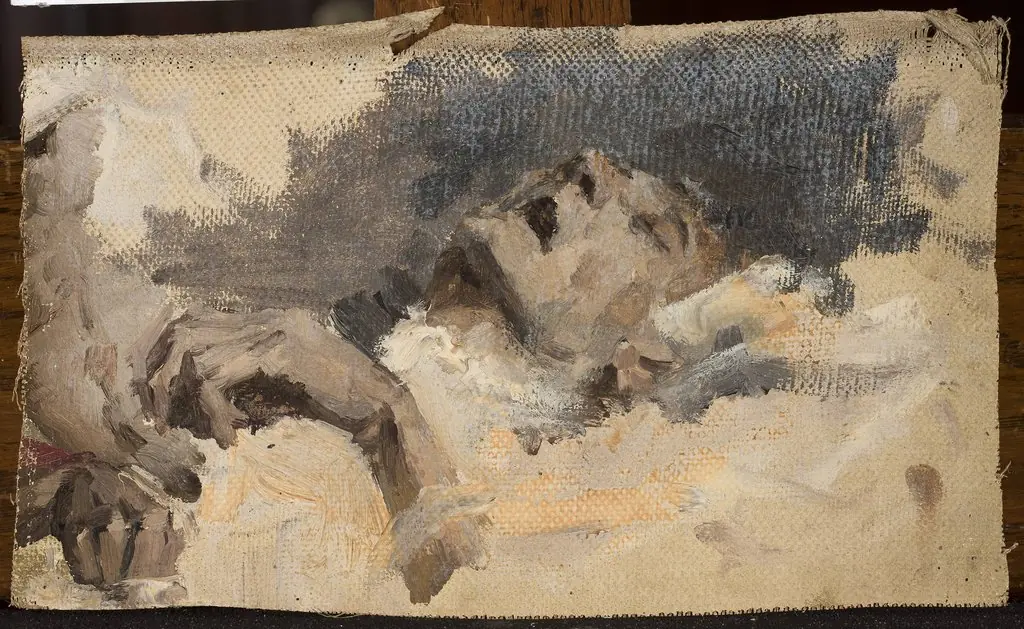 Study of a deceased man, by Jan Ciągliński