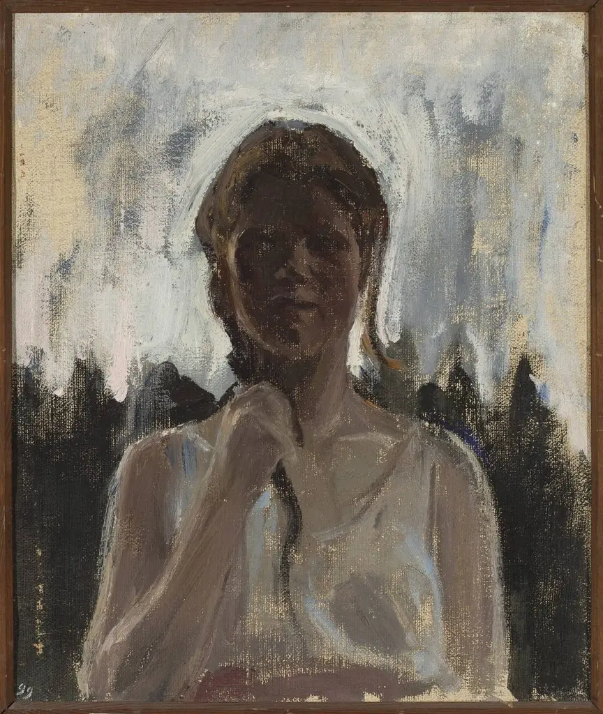 Study of a girl, by Jan Ciągliński