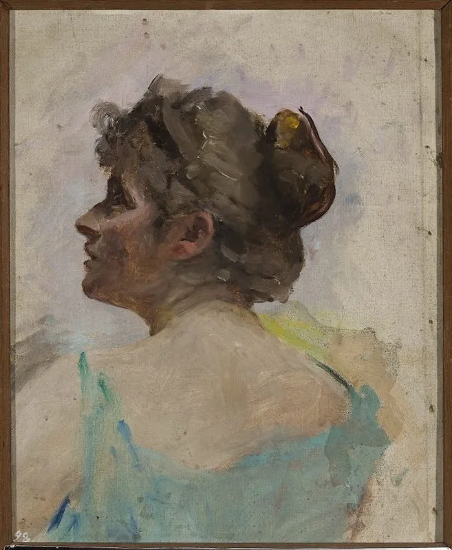 Study of the head for the painting “Symbolic dance”, by Jan Ciągliński, unspecified, 1899