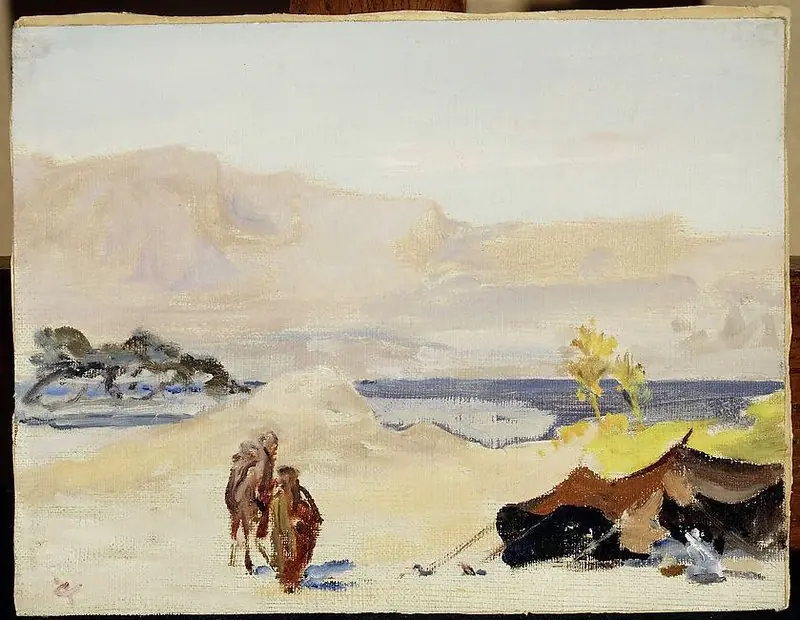 The Dead Sea. From the journey to Palestine, by Jan Ciągliński