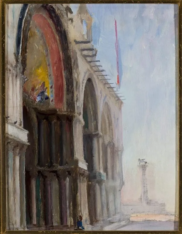 Venice – San Marco. From the journey to Italy, by Jan Ciągliński, oil, 1898